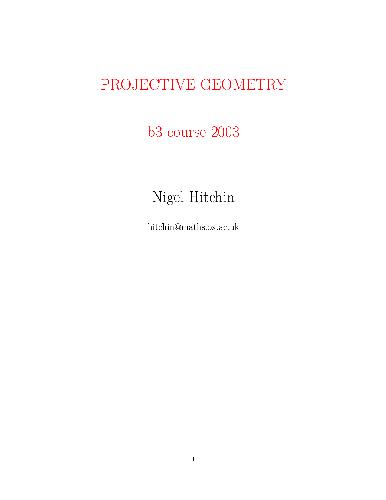 Projective geometry