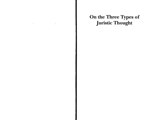 On the three types of juristic thought  