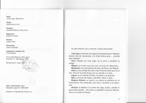 Vacaciones al sol + CD. Serie Lola Lago