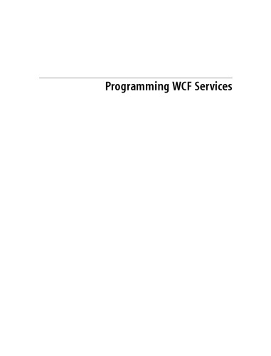 Programming WCF Services, 2nd Edition