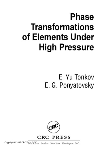 Phase transformations of elements under high pressure (CRC 2005)