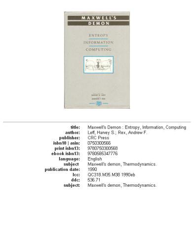 Maxwell's Demon: Entropy, Information, Computing