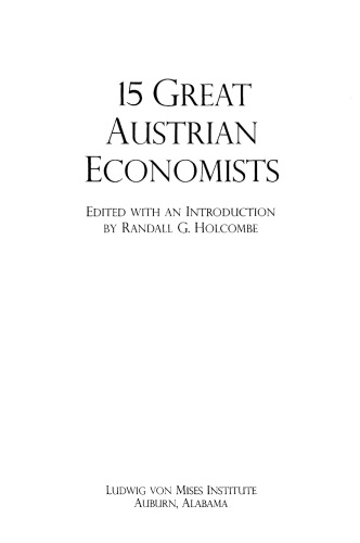 15 Great Austrian Economists  