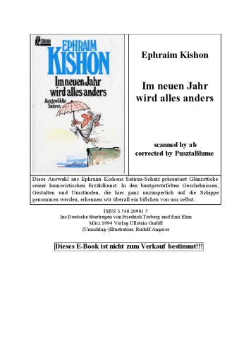 Im neuen Jahr wird alles anders. Ausgewählte Satiren