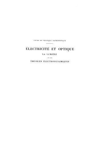 Électricité et optique