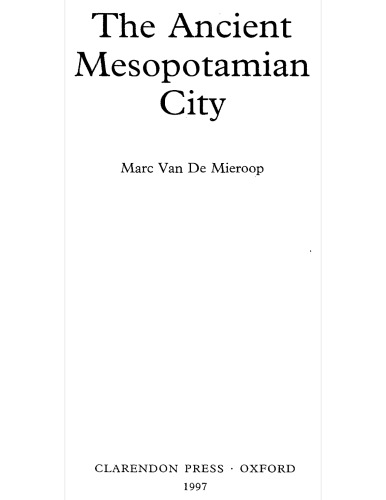 The Ancient Mesopotamian City  