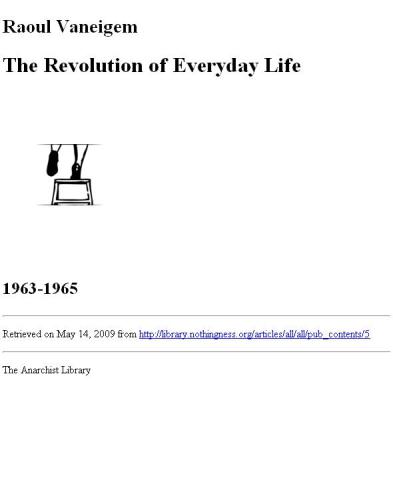 The Revolution of Everyday Life  