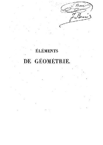 Elements de geometrie