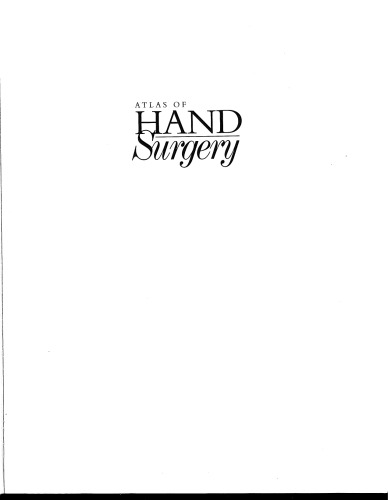 Atlas of Hand Surgery  