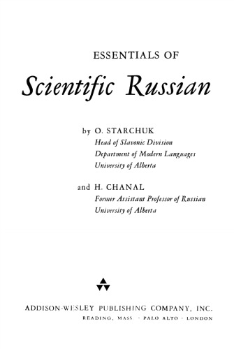 Essentials of Scientific Russian