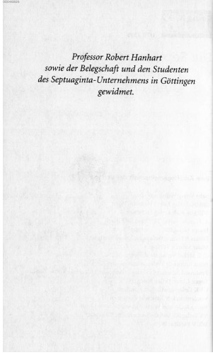 Die Septuaginta und die Endgestalt des Alten Testaments  