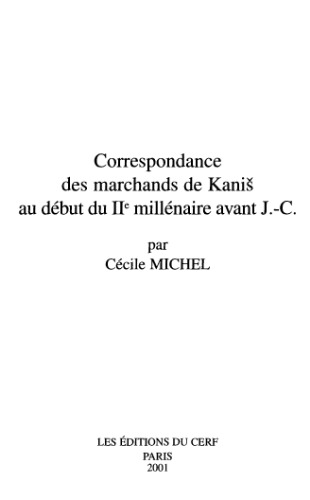 Correspondance des marchands de Kanish  