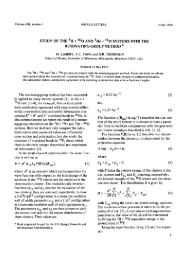 Physics Letters B vol 63