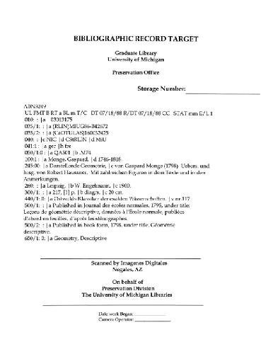 Darstellende Geometrie