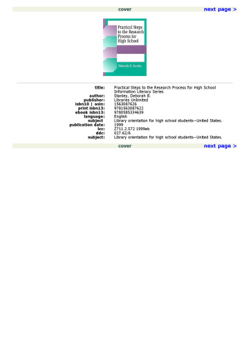 Practical Steps to the Research Process for High School