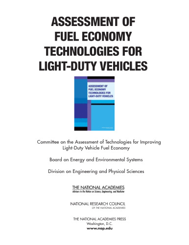 Assessment of Fuel Economy Technologies for Light-Duty Vehicles