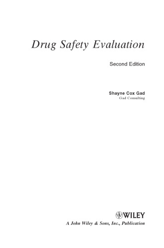 Drug Safety Evaluation Second Edition