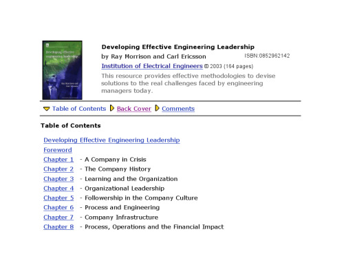 Developing Effective Engineering Leadership  