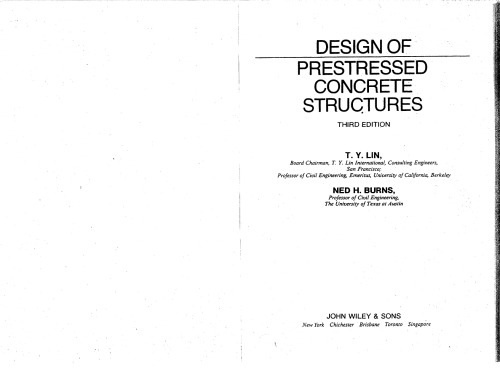Design of Prestressed Concrete Structures  