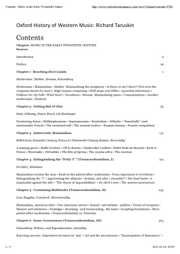 The Oxford History of Western Music, Volume 4: Music from the Early 20th Century