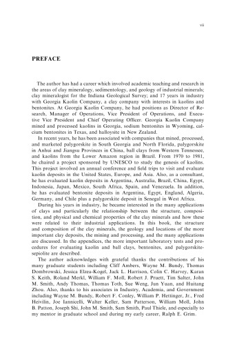 Applied Clay Mineralogy: Occurrences, Processing and Application of Kaolins, Bentonites, Palygorskite-Sepiolite, and Common Clays