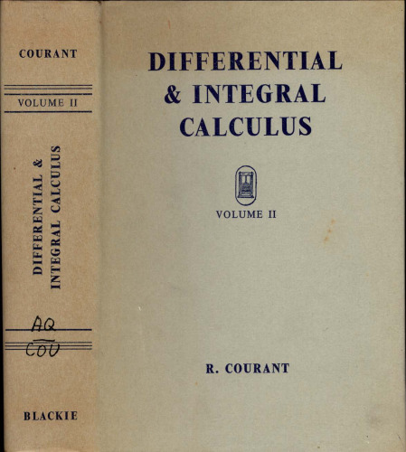 Differential and Integral Calculus, Vol. II