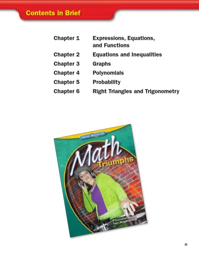 Glencoe McGraw-Hill Math Triumphs Foundations For Algebra 2 spiral bound Teacher's Edition 2010