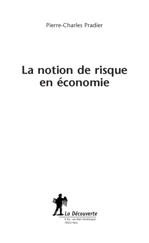 La notion de risque en économie