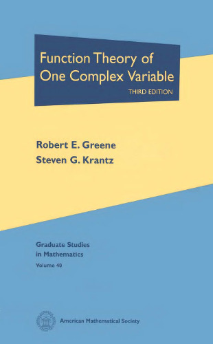 Function Theory of One Complex Variable