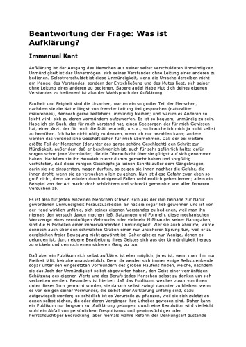 Was ist Aufklärung