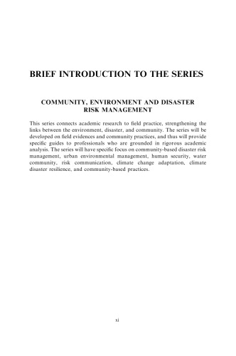 Climate and Disaster Resilience in Cities (Community, Environment and Disaster Risk Management)  