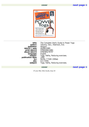 The complete idiot's guide to power yoga