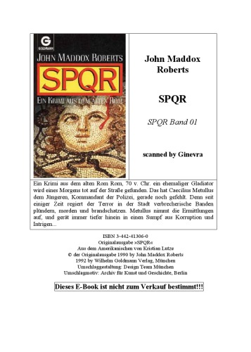 SPQR. Ein Krimi aus dem alten Rom ()