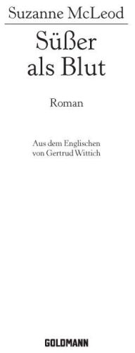 Süßer als Blut (Roman)
