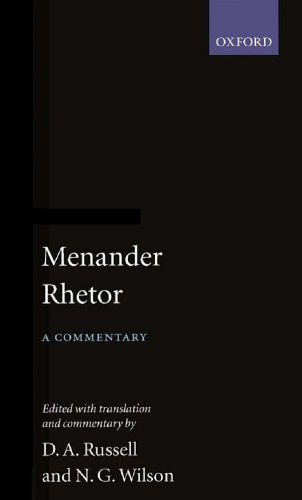 Menander Rhetor. A Commentary