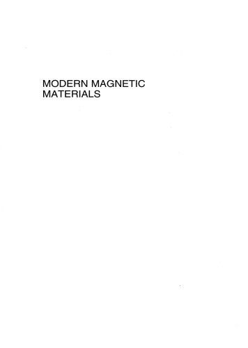 Modern Magnetic Materials: Principles and Applications