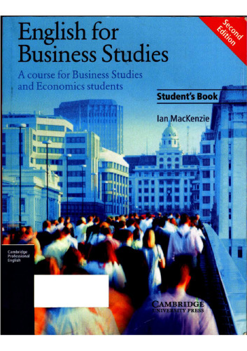 English for Business Studies Student's book: A Course for Business Studies and Economics Students