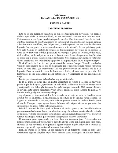 El castillo de los Cárpatos - Verne  