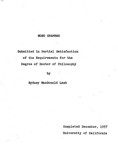 Mono Grammar