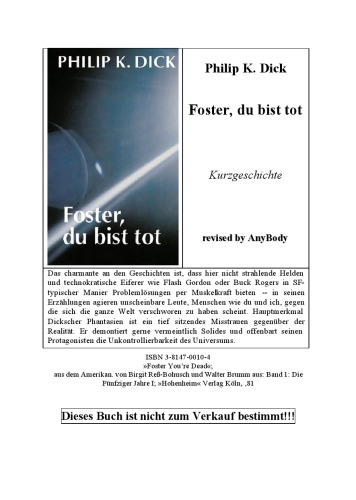 Science Fiction Anthologie I. Die fünfziger Jahre I