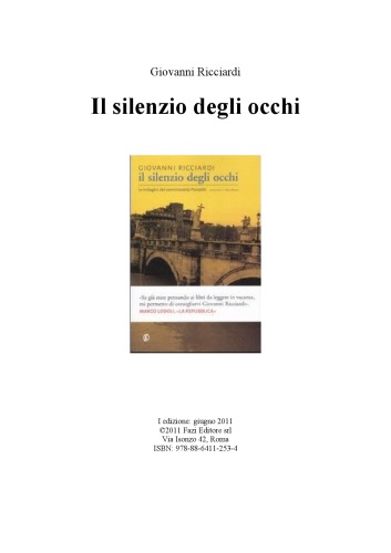 Il silenzio degli occhi. Le indagini del commissario Ponzetti  