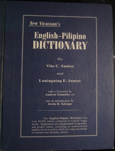 Vicassan's English-Pilipino Dictionary