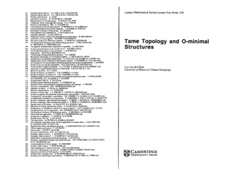 Tame topology and O-minimal structures