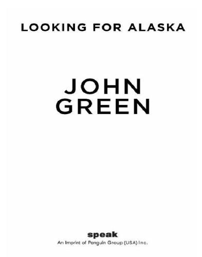 Looking for Alaska  