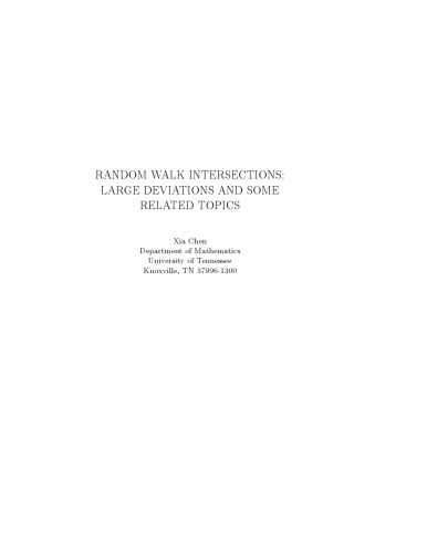 Random walk intersections: large deviations and related topics  