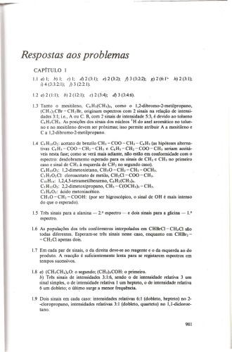 Ressonância Magnética Nuclear - Fundamentos, Métodos e Aplicações SOLUÇÕES
