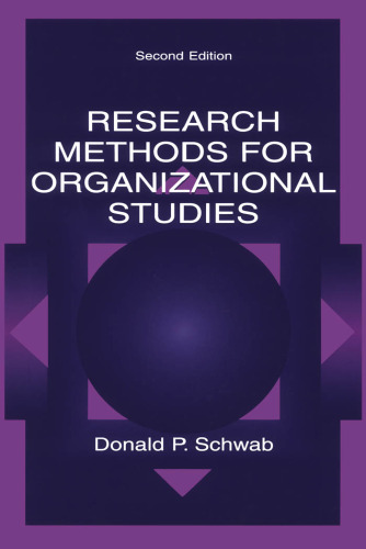 Research Methods for Organizational Studies