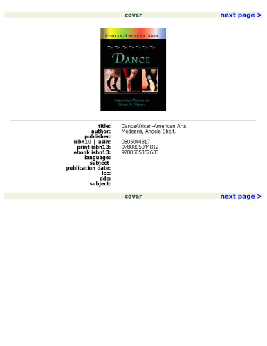 Dance (African-American Arts)