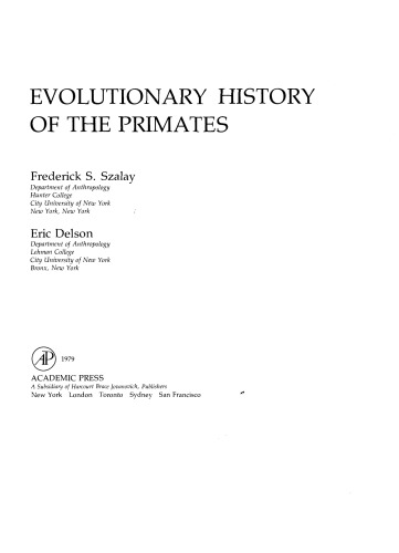 Evolutionary History of the Primates  