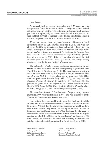 sports medicine Volume 40 Issue 12 December 2010